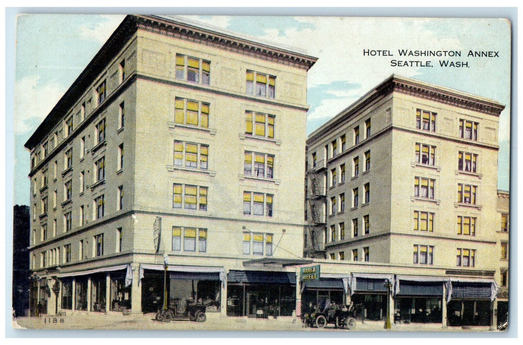 c1910 Hotel Washington Annex Seattle Washington WA Antique Unposted Postcard