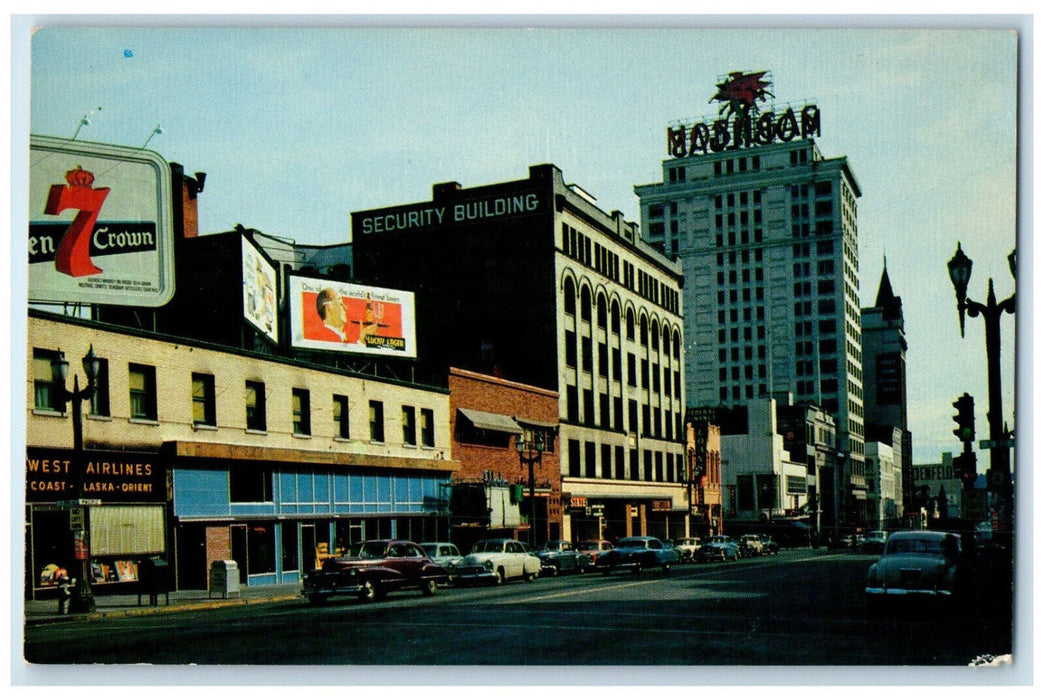 c1960's Security Building West Airlines Pacific Avenue Washington WA Postcard