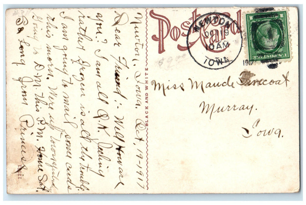 1917 New Jasper County Court House Newton Iowa IA Posted Antique Postcard