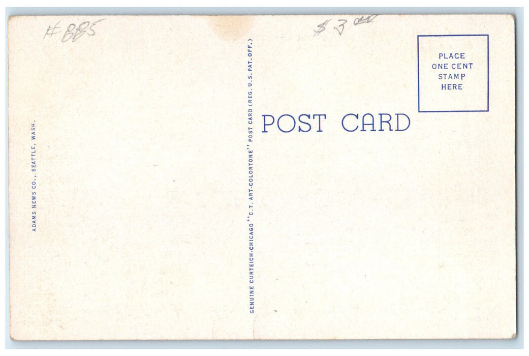 c1940's Foreman Olympian Fourth at Pike Seattle Washington WA Postcard