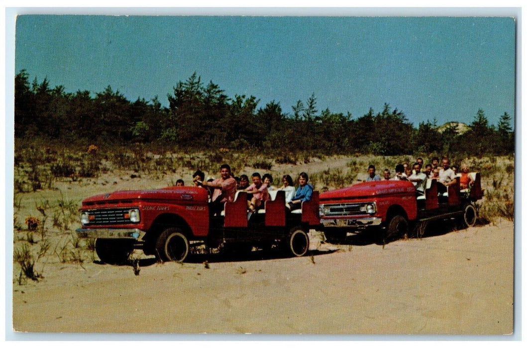 c1950's Grand Haven Dune Rides Cars Ferrysburg Michigan MI Antique Postcard