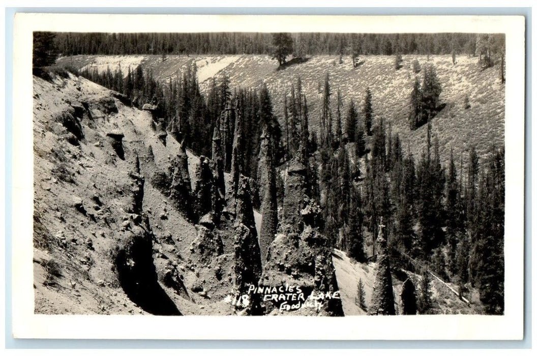 c1925 Pinnacles At Crater Lake View Oregon OR RPPC Photo Unposted  Postcard
