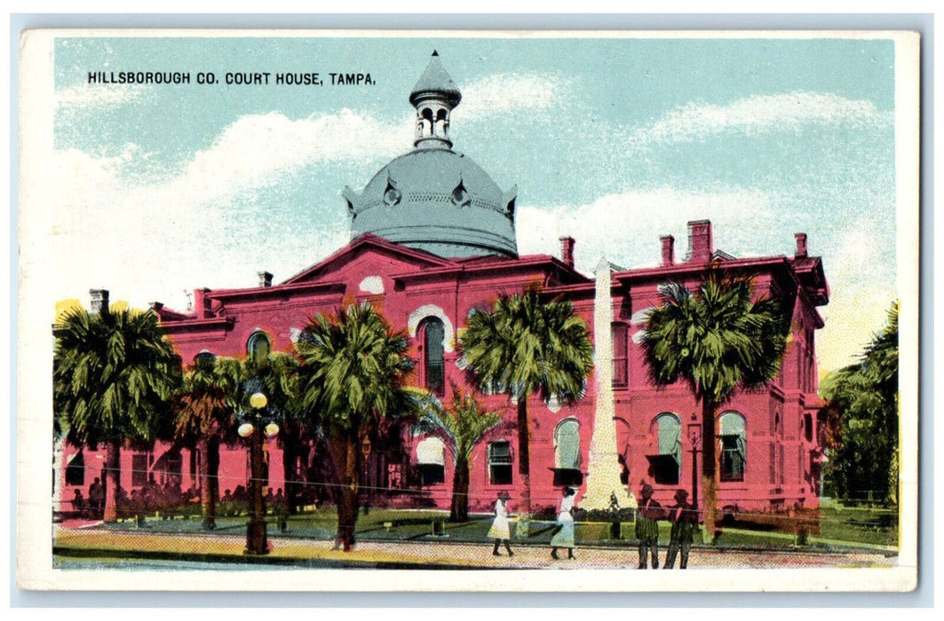 c1920's Hillsborough Co. Court House Tampa Florida FL Unposted Postcard