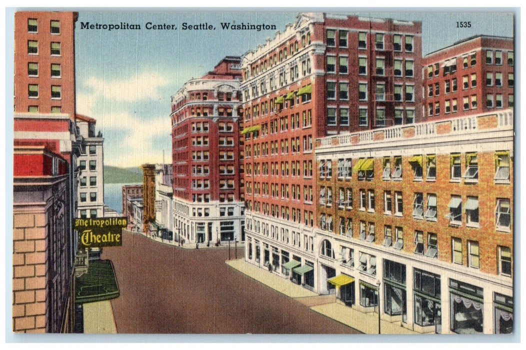 c1930's Metropolitan Center Seattle Washington WA Vintage Unposted Postcard