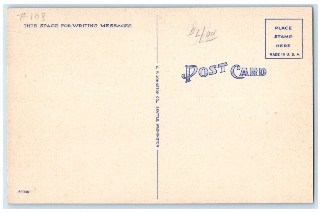 c1930's Metropolitan Center Seattle Washington WA Vintage Unposted Postcard