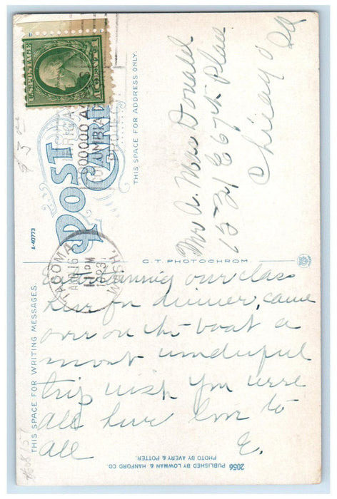 1923 The Tacoma High School and Stadium Tacoma Washington WA Posted Postcard