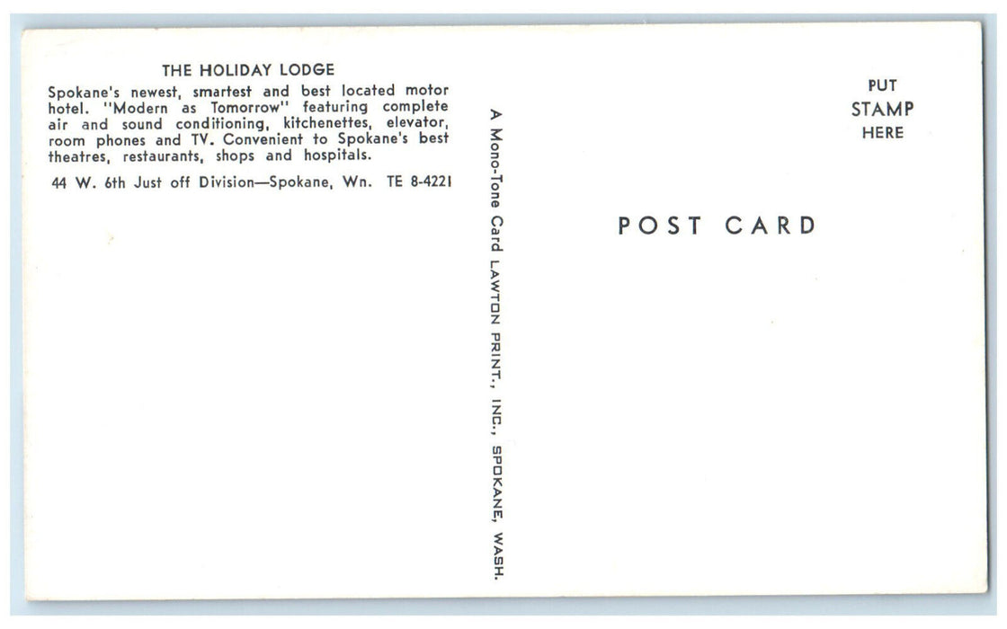 c1950's Holiday Lodge Motor Hotel Seattle Washington WA Multiview Postcard