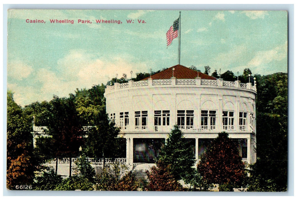 c1910 Casino Wheeling Park Wheeling West Virginia WV Antique Postcard