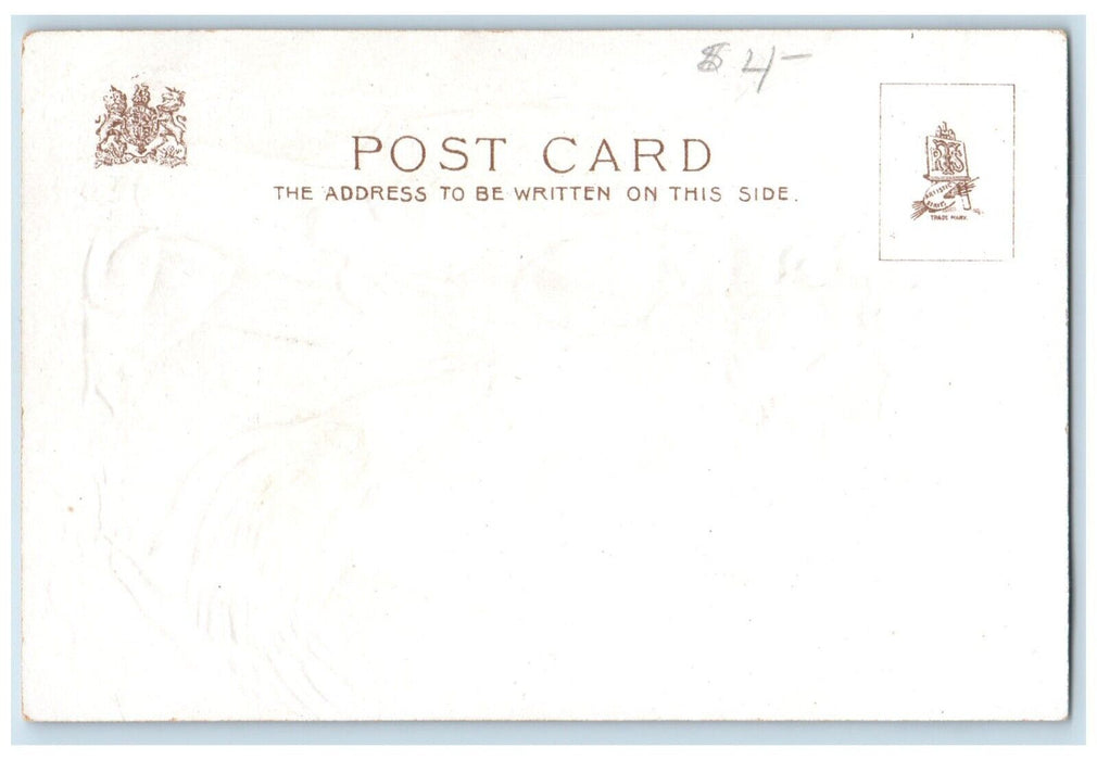 c1905 Easter Giant Egg Hatched Egg Chicks Chicken Hen Embossed Antique Postcard