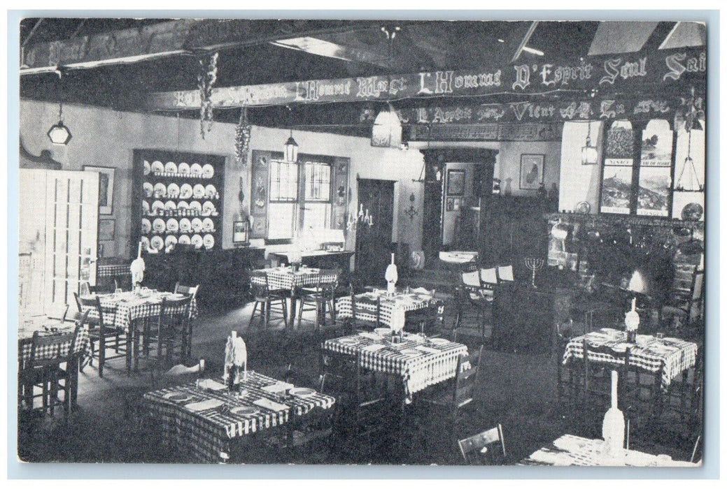 c1910 Interior Normandy Farm Restaurant Rockville Wisconsin WI Unposted Postcard