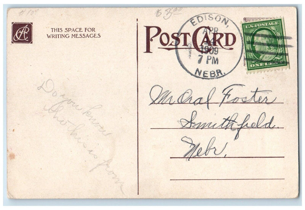 1909 All Kinds Of Little Troubles Babies Edison Nebraska NE Antique Postcard