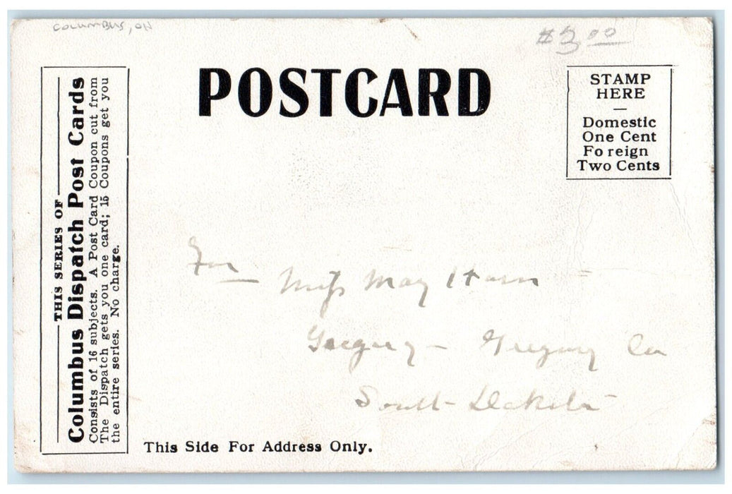 Little Girl A Last Look At The Paper Before Bedtime Doll Columbus OH Postcard