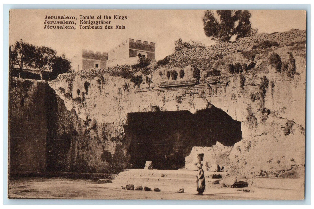 c1940's View of Tomb of the Kings Jerusalem Israel Vintage Posted Postcard