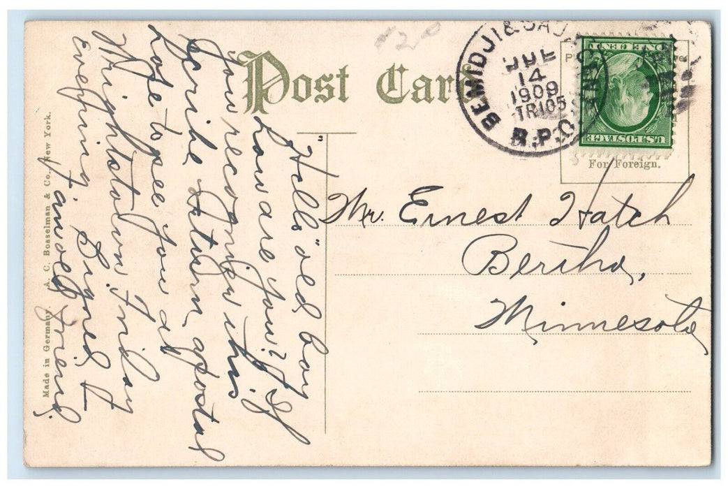 1909 Scenic View Sherman Statue Park Tower Washington DC Antique Posted Postcard