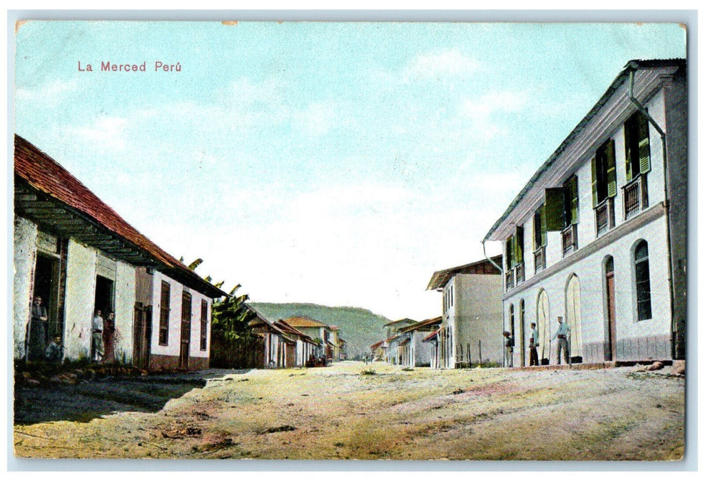 c1910 View of Houses Buildings La Merced Peru Unposted Antique Postcard