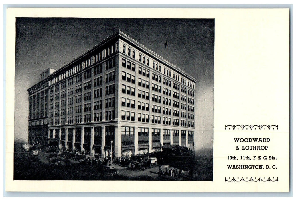 c1910 Exterior View Woodward & Lothrop Building Washington DC Unposted Postcard