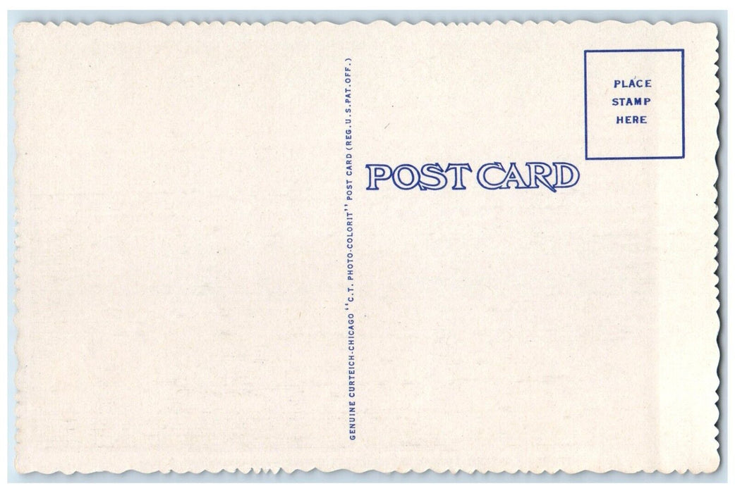 c1940 Interior Study International Star Temple Washington DC Unposted Postcard
