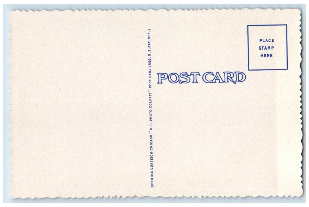 1940 Landing Head Stairway Room International Star Temple Washington DC Postcard
