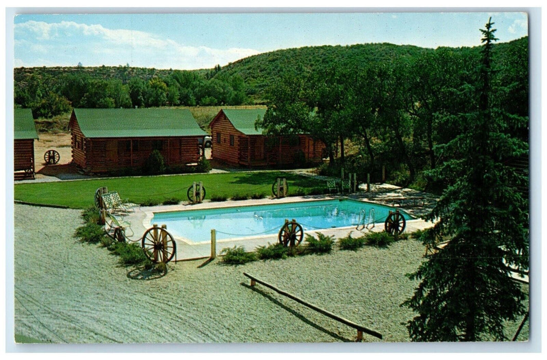 c1960 Swimming Pool Yucca Lane Lodge Colorado Springs Colorado Antique Postcard