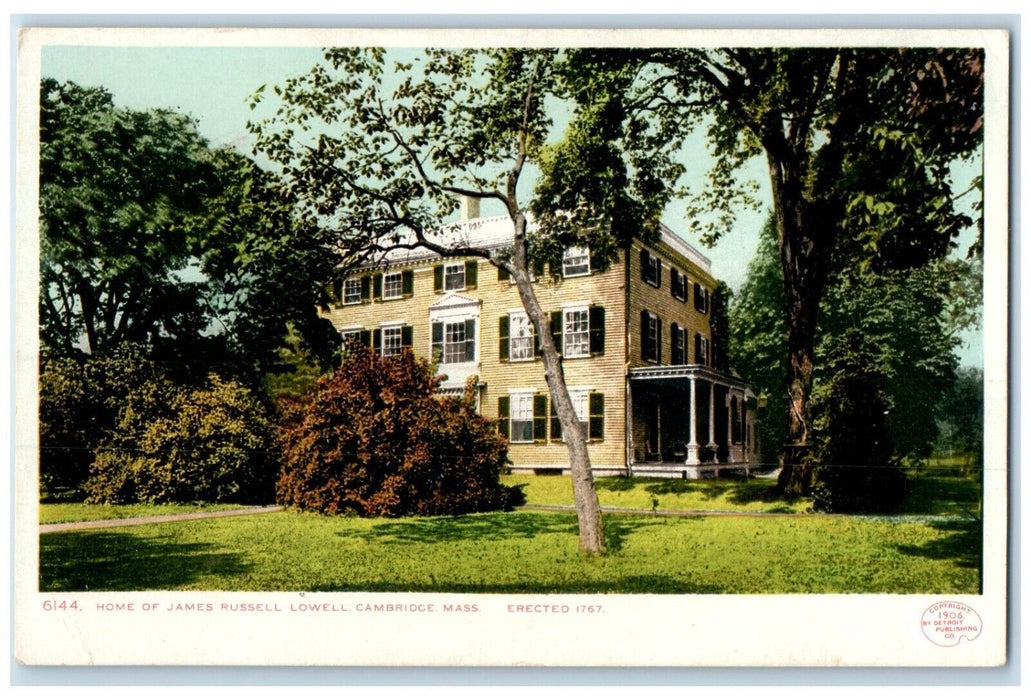 c1905 Home James Russell Lowell Cambridge Massachusetts Vintage Antique Postcard