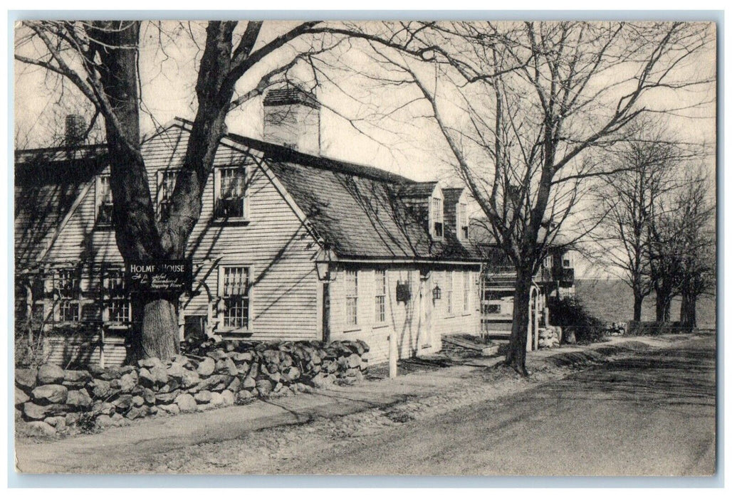 c1910 Kendall Holmes House William Harlow Street Plymouth Massachusetts Postcard