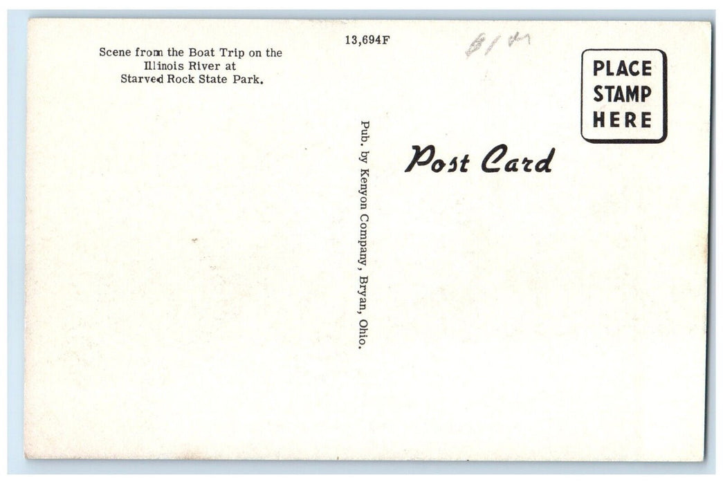 c1940 Scenic View Pulpit Rock Starved Rock State Park Illinois Unposted Postcard