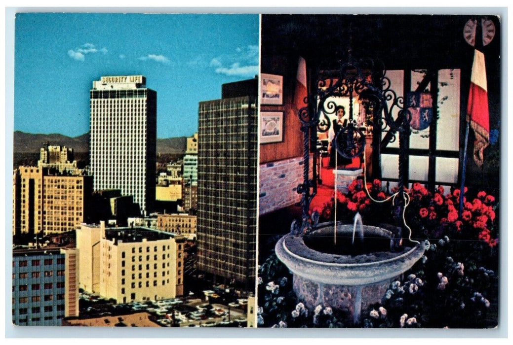 c1940 Cap Rockies Security Life Building Sky Lift Area Denver Colorado Postcard