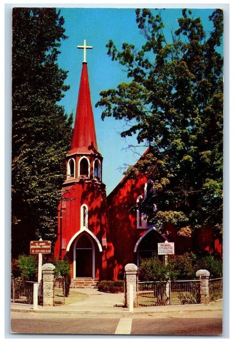 c1960 St. James Episcopal Church Exterior Building Sonora California CA Postcard