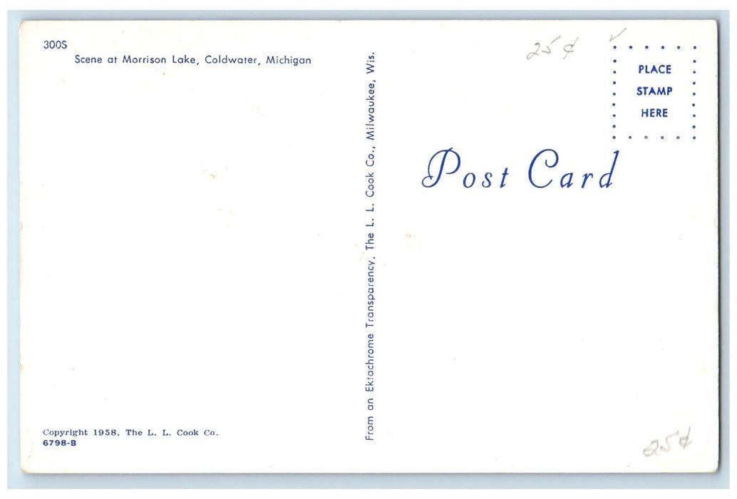 Canoeing Scene At Morrison Lake Boat Kayak Coldwater Michigan MI Postcard