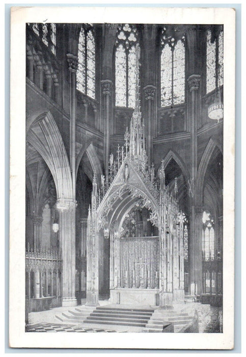 1932 High Altar Of St. Patrick's Cathedral Interior New York NY Vintage Postcard