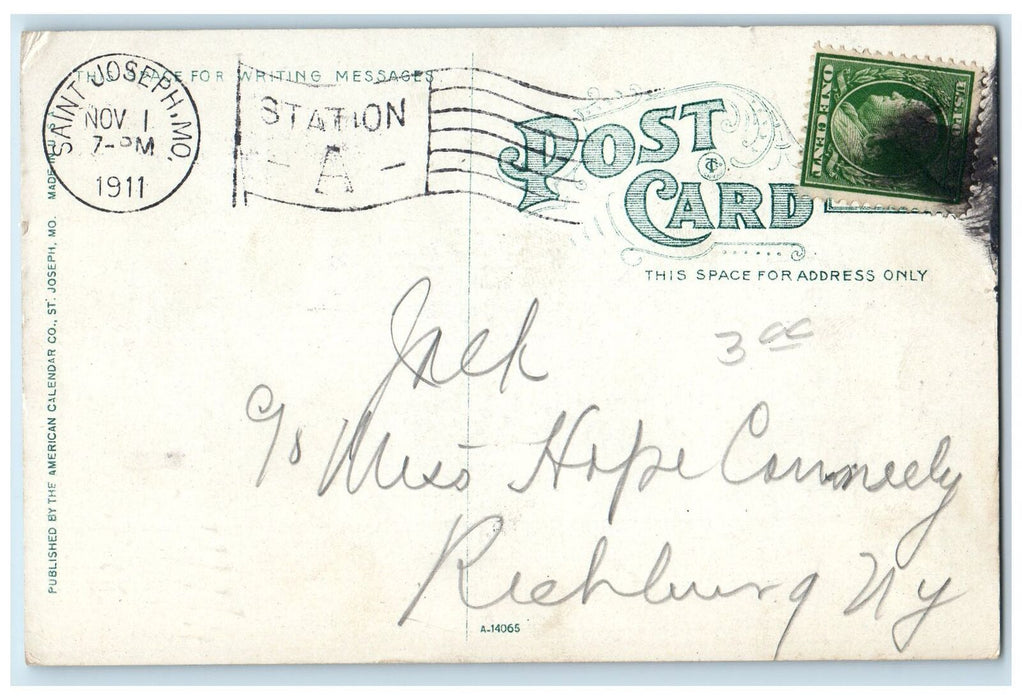1911 St. Joseph's Leading Hotel The Robidoux Restaurant St. Joseph MO Postcard