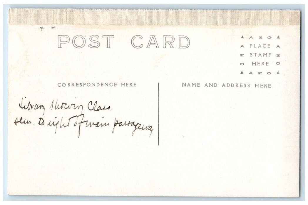 c1910's Princeton University Library Tunnel View NJ RPPC Photo Unposted Postcard