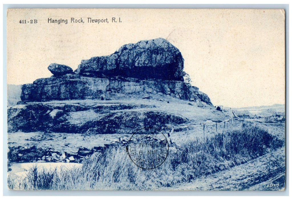 1908 View Of Hanging Rock Newport Rhode Island RI Antique Posted Postcard