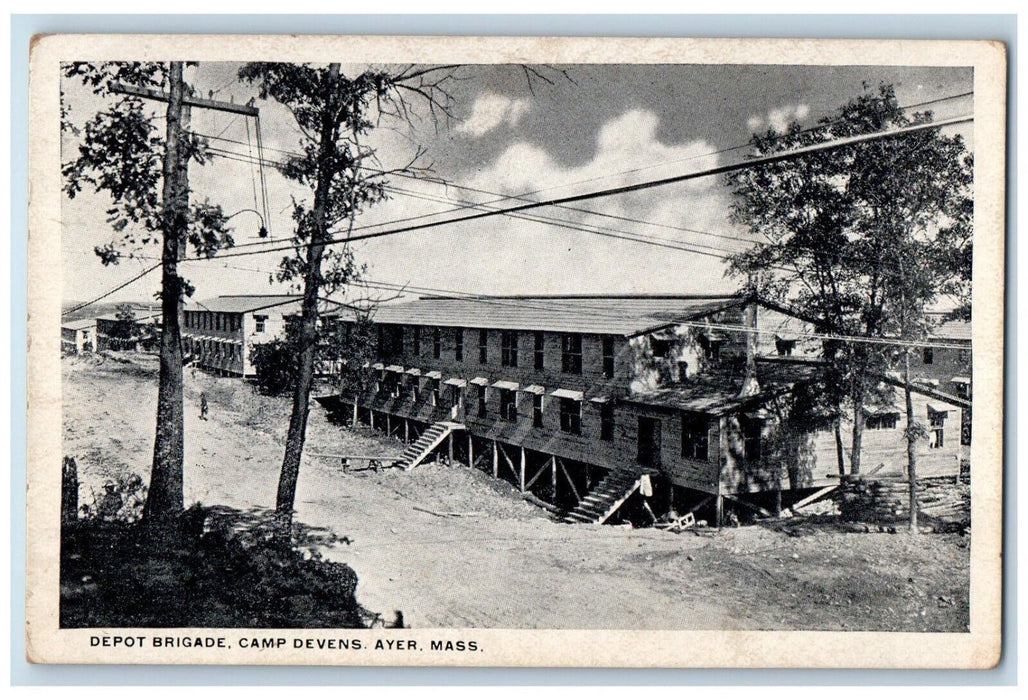 c1910 Depot Brigade Camp Devens Ayer Massachusetts MA Vintage Antique Postcard