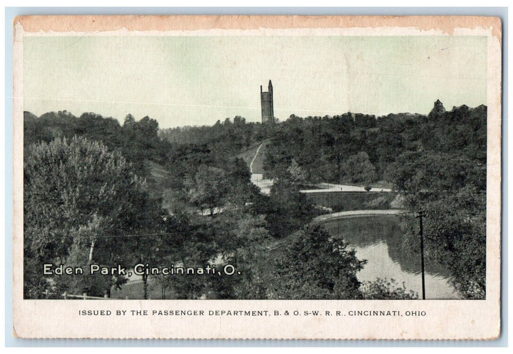 c1920 Eden Park Scenic View Lake Cincinnati Ohio OH Antique Vintage Postcard