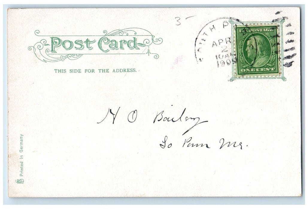 1906 The Common Park Flowers Beads Trees Lynn Massachusetts MA Posted Postcard