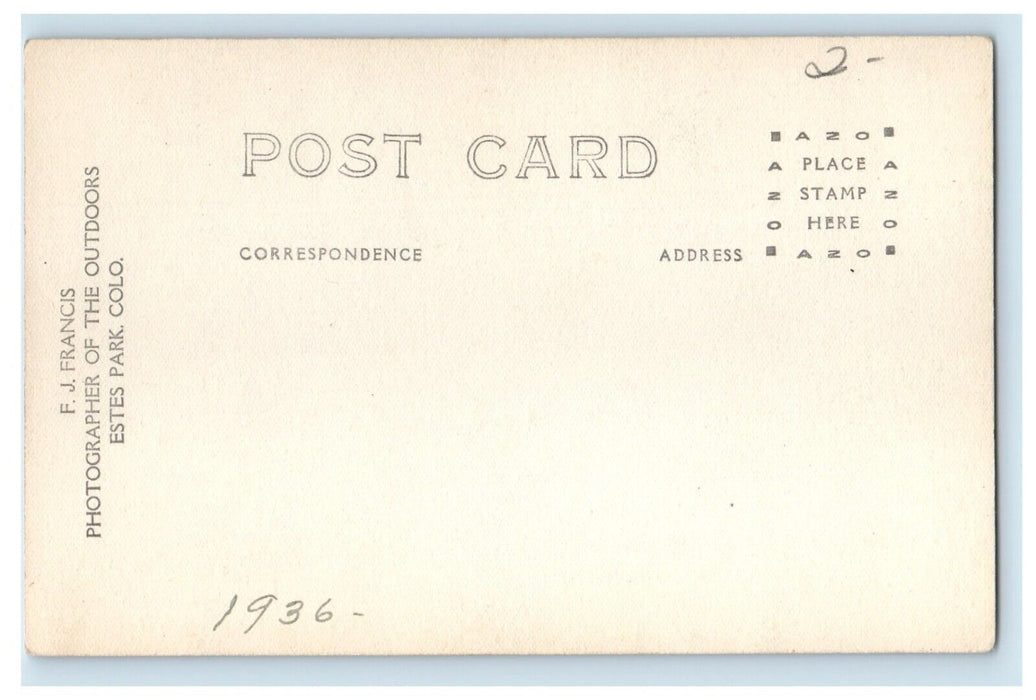 c1936 Columbine Colorado State Flower Estes Park CO RPPC Photo Postcard
