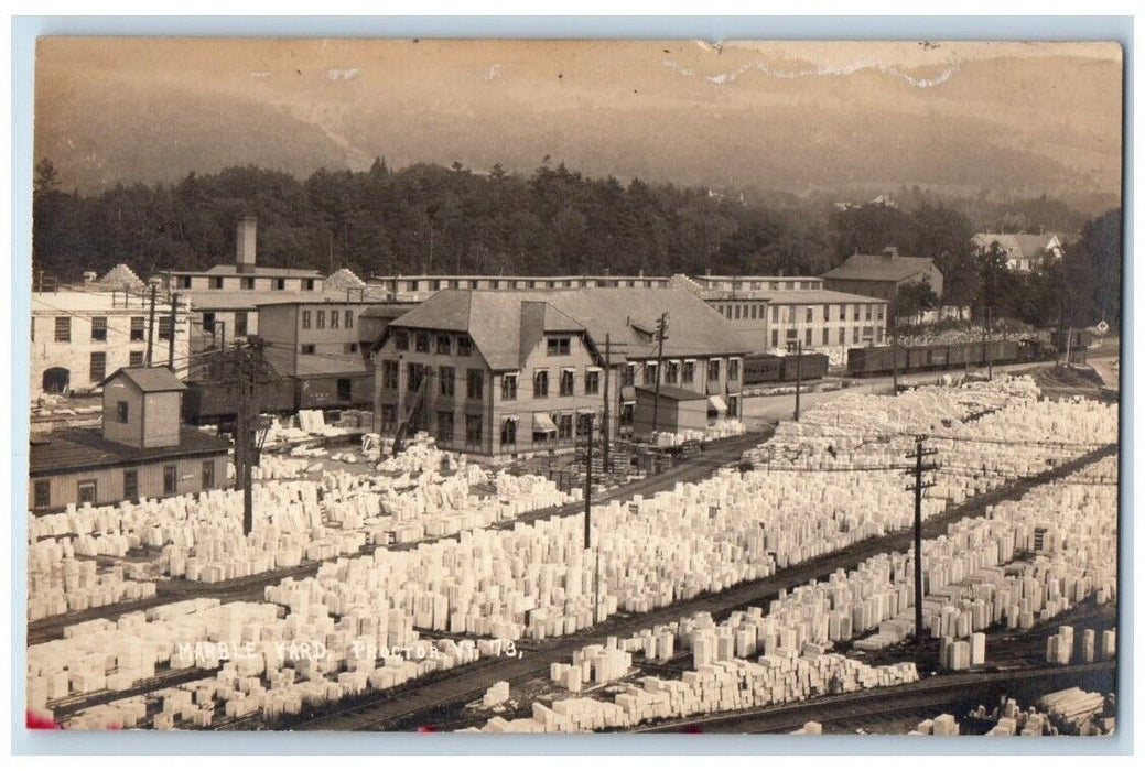 c1910's Factory Marble Yard View Proctor Vermont VT RPPC Photo Unposted Postcard