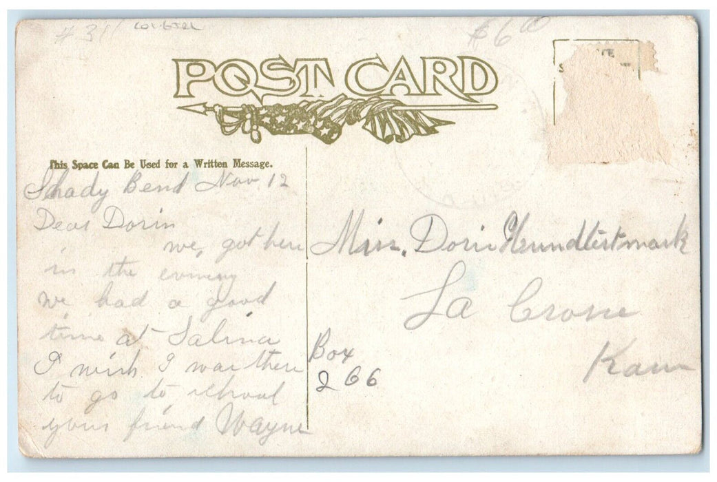 c1910's Cowgirl Gun Horse Dead Shot La Grove Kansas KS Posted Antique Postcard