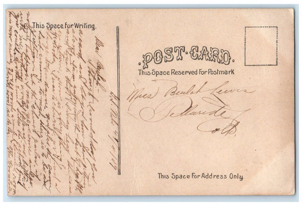 1909 Sweet Couple Romance There Is One Girl In This World For Me Posted Postcard