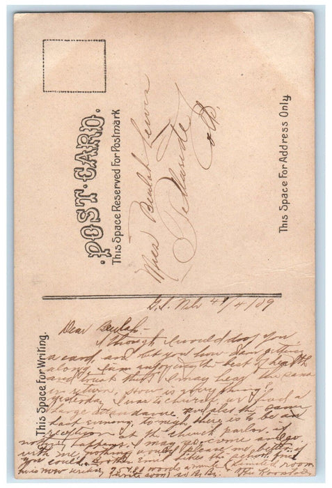 1909 Sweet Couple Romance There Is One Girl In This World For Me Posted Postcard