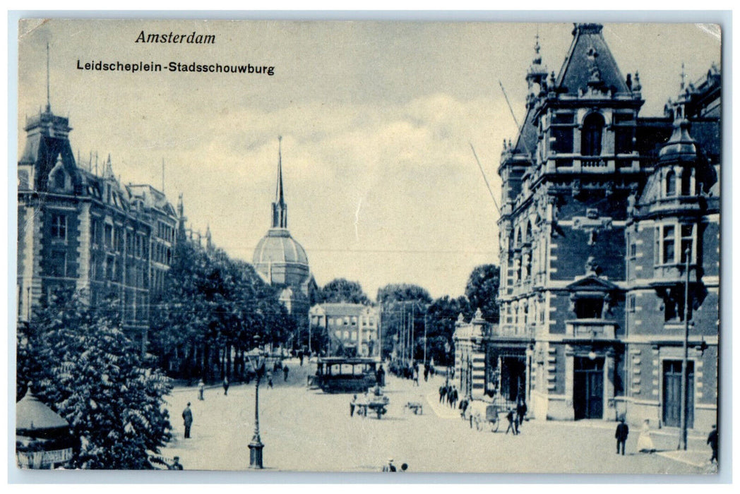 1907 Leidscheplein-Stadsschouwburg Amsterdam Netherlands Avon PA Postcard