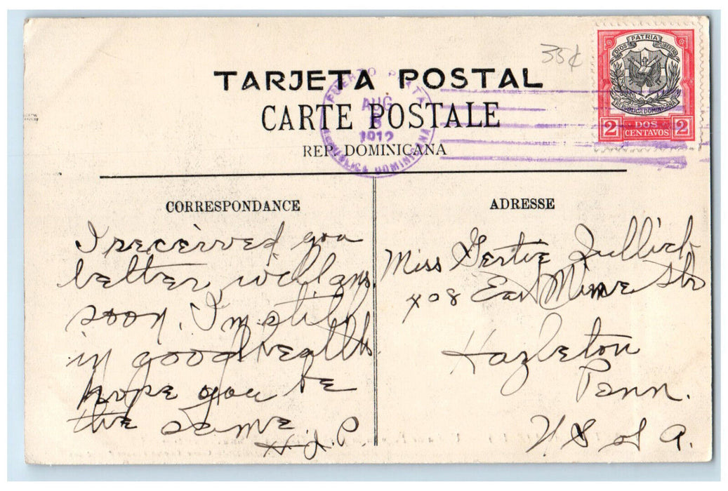 1912 A Payday At Banana Farm In Sosua Puerto Plata Dominican Republic Postcard