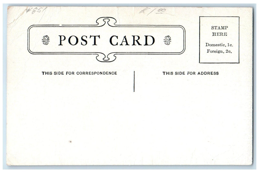 c1910 City Park Fountain Tress Stromsburg Nebraska NE Vintage Unposted Postcard