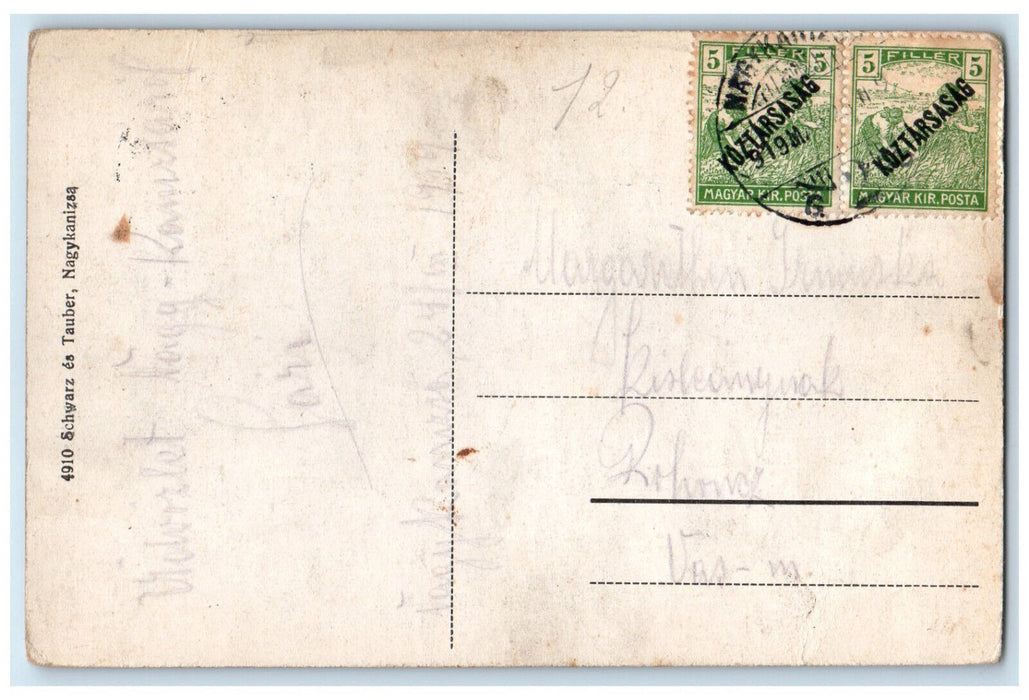c1940's Nagykanizsa Cs. Es Kir. Infantry Barracks Hungary Posted Postcard