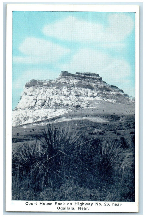 c1920 Court House Rock Highway No 26 Ogallala Nebraska Unposted Vintage Postcard