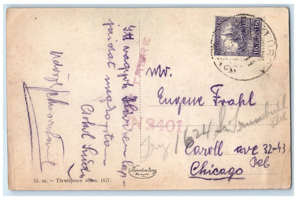 c1940's Heviz Gyogufurdo Toreszlet a Furdohazzal Heviz Hungary Postcard