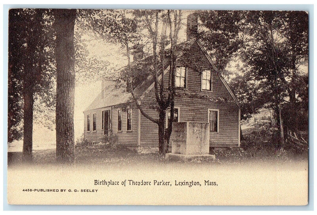 c1910's Birthplace Of Theodore Parker Lexington Massachusetts MA Postcard