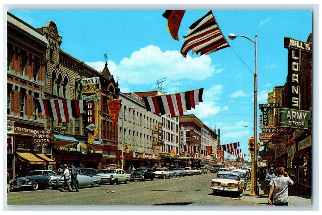 c1960 Sixteenth Street Frontier Days Downtown Street Cheyenne Wyoming Postcard