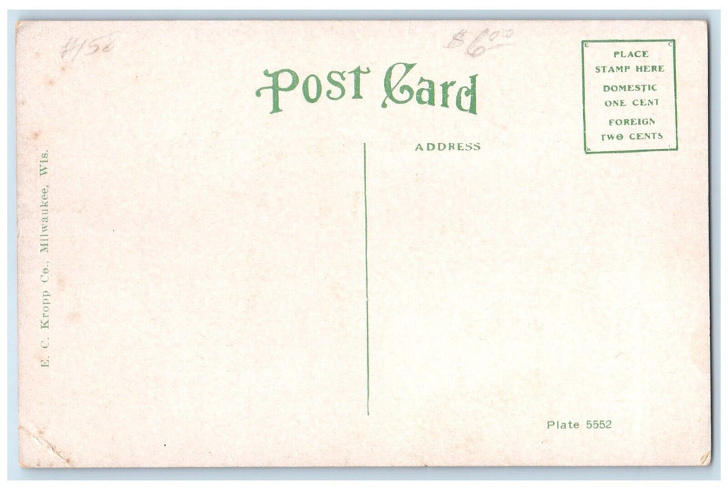 1910 Interior View Dining Room Main Cafe Lincoln Hotel Lincoln Nebraska Postcard